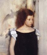 Fernand Khnopff Portrait of Gabrielle Braun Sweden oil painting artist